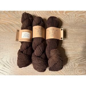 2x Farmers Daughter Fibers Soka'pii Rambouillet Wool Yarn Ranc Branc